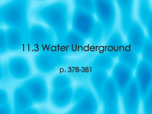 11.3 Water Underground