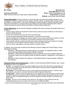 Forensic Syllabus - Deer Valley Unified School District