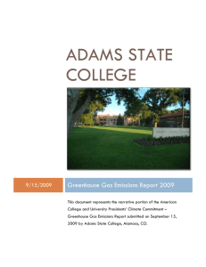 Adams State College - Reporting Institutions