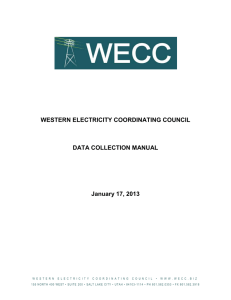 Glossary for WECC Data Collection Manual