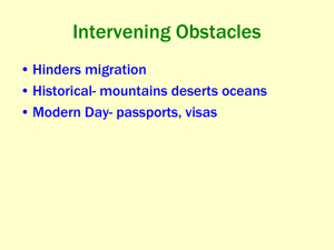 Intervening Obstacles - OCHS History and Geography
