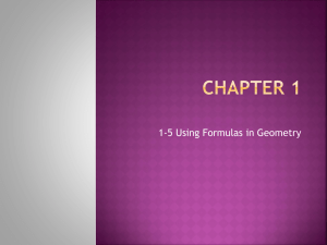 1-5 formulas use in geometry
