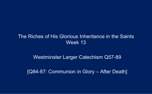The Riches of His Glorious Inheritance