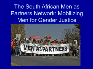 The South African Men as Partners Network: Mobilizing Men for