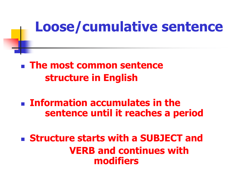 What Is A Cumulative Sentence