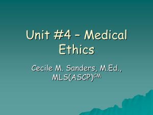 Medical Ethics - Austin Community College