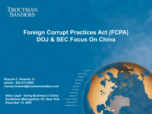 overview of fcpa - Troutman Sanders LLP