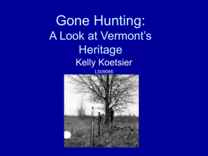 Gone Hunting: A Look at Vermont's Heritage