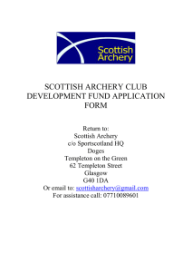 Grant Application Form - Scottish Archery Association