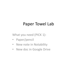 Paper Towel Lab
