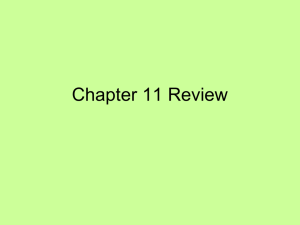 Chapter 11 Review - Yourclasspage.com