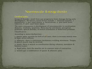 Neuromuscular & storage disorder