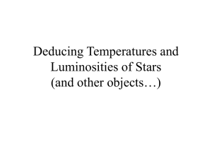 Deducing Temperatures and Luminosities of Stars