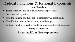 Radical Expressions