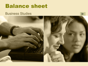 5a. Balance Sheet