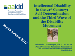 Self-Determination and the Third Wave of the Disability Movement