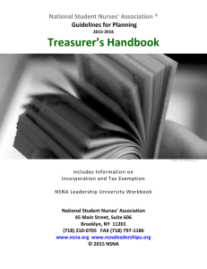 Treasurers - National Student Nurses Association