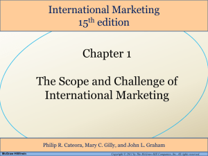 Lecture 1- Scope n Challenges of Int'l Marketing