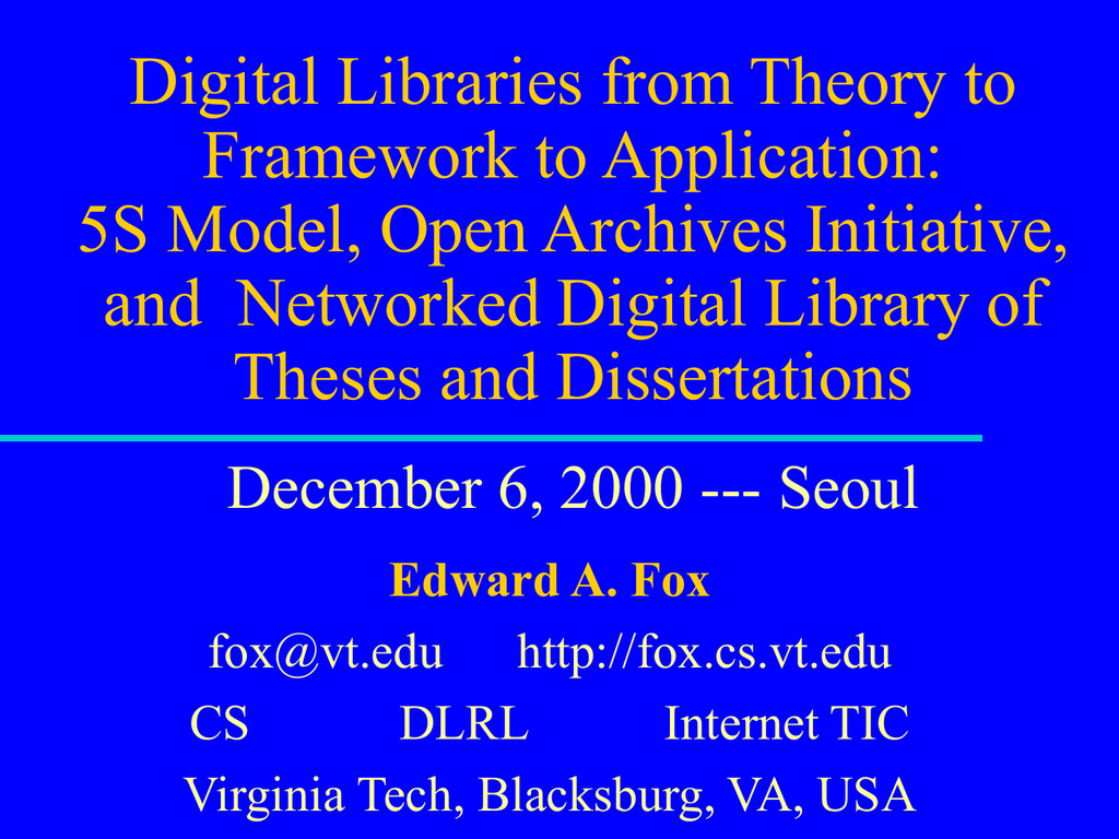 virginia tech electronic thesis and dissertation