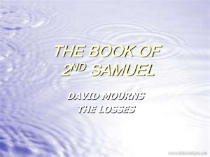 THE BOOK OF 2ND SAMUEL