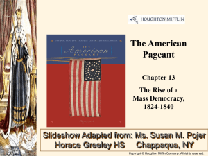 The American Pageant Chapter 13 The Rise of a