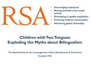 Children with Two Tongues: Exploding the myths about bilingualism