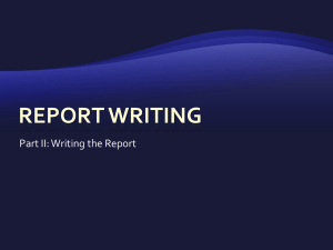 Reports, Samples and Rubric