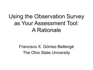 Using the Observation Survey as Your Assessment tool: A Rationale