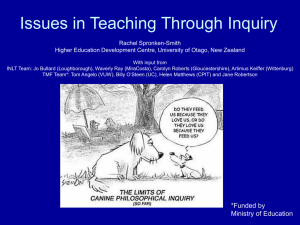 Issues in Teaching Through Enquiry