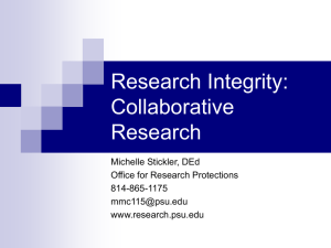 Research Integrity: Collaborative Research