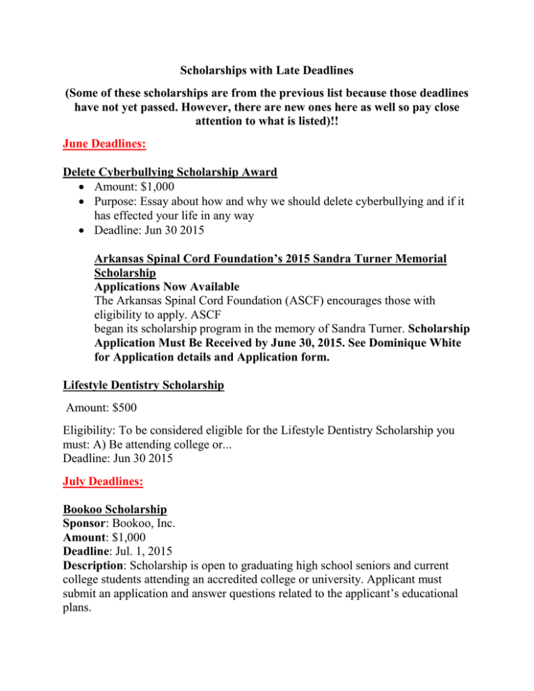 Deadline Arkansas State University