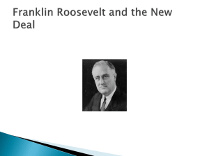 Franklin Roosevelt and the New Deal