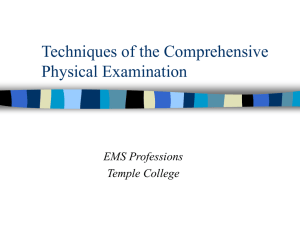 Techniques of the Comprehensive Physical Examination