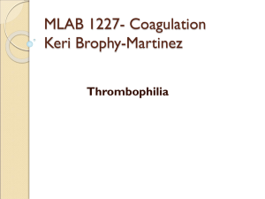 MLAB 1227- Coagulation Keri Brophy