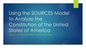 Using the SOURCES Model to Analyze the Constitution of the