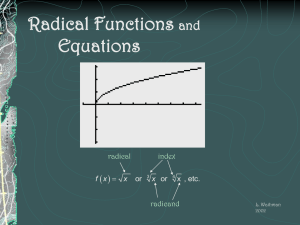 Radical Functions - HRSBSTAFF Home Page