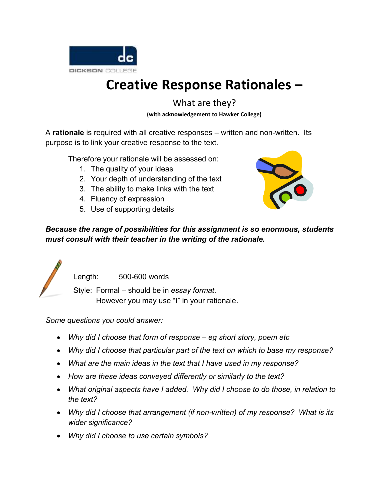 Creative Response Rationales