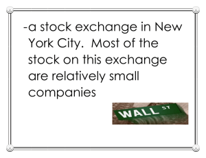 Stock Market Vocabulary