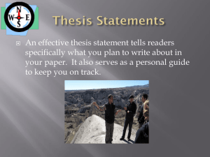 Thesis Statements