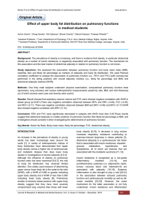 Effect of upper body fat distribution on pulmonary function www