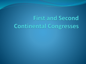First and Second Continental Congresses