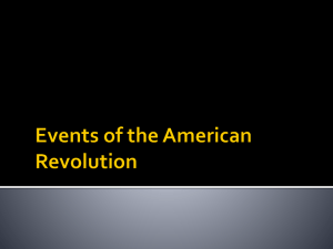 Events of the American Revolution