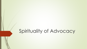 Spirituality of Advocacy - Society of St. Vincent de Paul