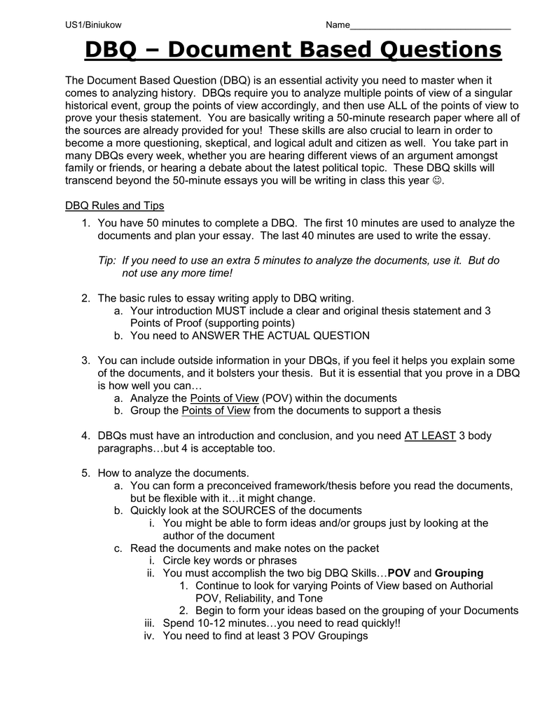 document based question essay help