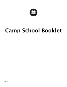 Camp School Booklet - Goldfields Camp School