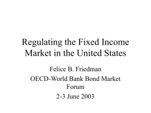 Regulation of the US Fixed Income Securities Market