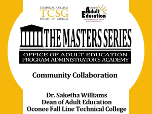 The Masters' Series - Georgia Office of Adult Education