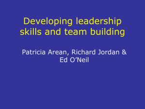 Leadership skills and teambuilding