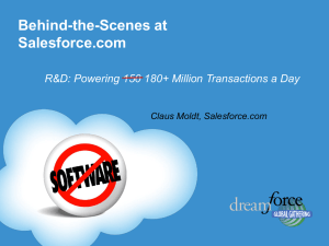 Behind-the-Scenes at Salesforce.com