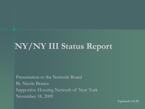 NY/NY III at III - Supportive Housing Network of New York